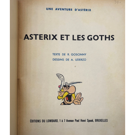 Astérix T.03 / Astérix et les Goths / Uderzo & Goscinny / B / EO belge / 1963